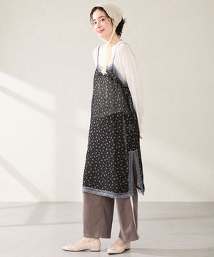 【カタログ掲載アイテム】ビジューモチーフツイードフラットパンプス/56310