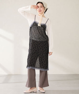 【カタログ掲載アイテム】ビジューモチーフツイードフラットパンプス/56310