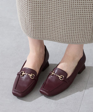 【カタログ掲載アイテム】ビットモチーフフレアヒールローファー/56311