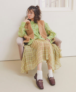 【カタログ掲載アイテム】ビットモチーフフレアヒールローファー/56311