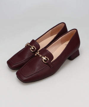 【カタログ掲載アイテム】ビットモチーフフレアヒールローファー/56311