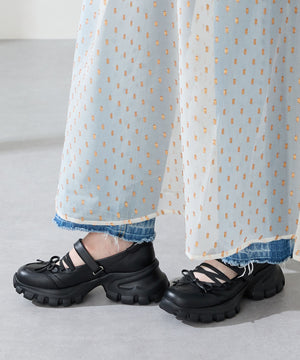 【カタログ掲載アイテム】バレエデザイン厚底シューズ/56312