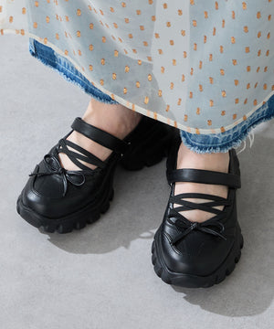 【カタログ掲載アイテム】バレエデザイン厚底シューズ/56312