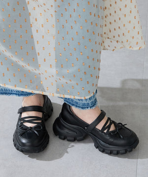 【カタログ掲載アイテム】バレエデザイン厚底シューズ/56312