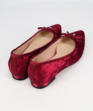 【カタログ掲載アイテム】ハートチャーム付きベロアバレエシューズ/56313
