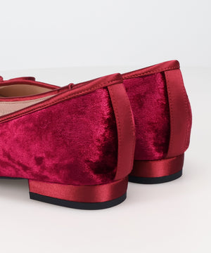 【カタログ掲載アイテム】ハートチャーム付きベロアバレエシューズ/56313