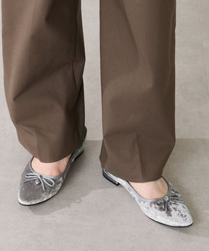 【カタログ掲載アイテム】ハートチャーム付きベロアバレエシューズ/56313