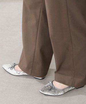 【カタログ掲載アイテム】ハートチャーム付きベロアバレエシューズ/56313