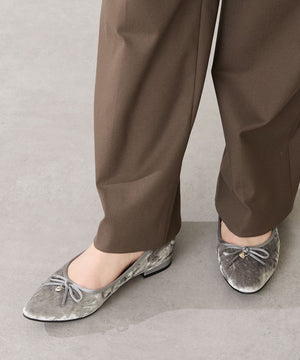 【カタログ掲載アイテム】ハートチャーム付きベロアバレエシューズ/56313