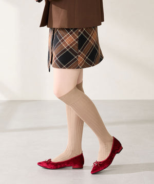 【カタログ掲載アイテム】ハートチャーム付きベロアバレエシューズ/56313