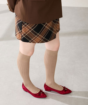 【カタログ掲載アイテム】ハートチャーム付きベロアバレエシューズ/56313