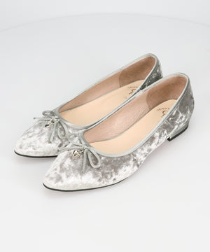 【カタログ掲載アイテム】ハートチャーム付きベロアバレエシューズ/56313