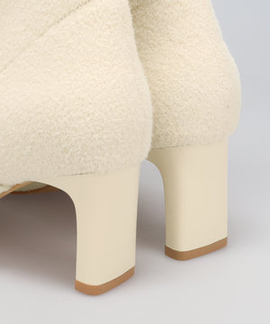 パールリボンニットブーツ/56405