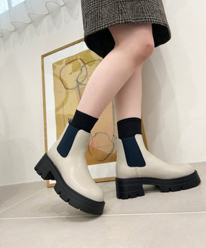 厚底ヒールサイドゴアブーツ/41410