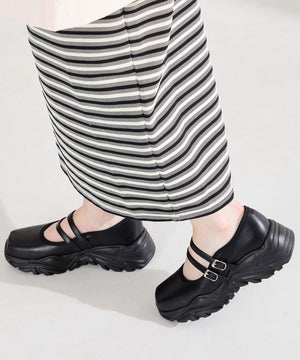 【WEB先行予約/2月下旬発売予定】ダブルストラップスニーカーソールシューズ/61107