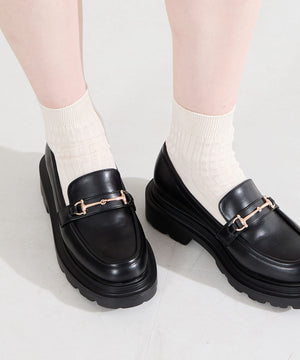 【WEB先行予約/2月中旬発売予定】ビットモチーフ厚底ローファー/61108