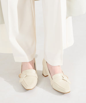 サイドベルトヒールローファー/61110