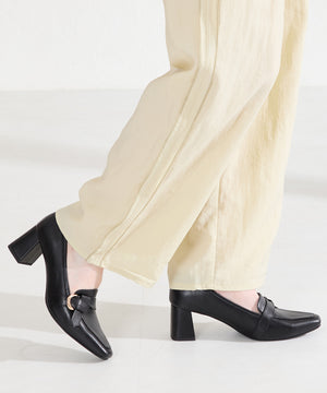 サイドベルトヒールローファー/61110