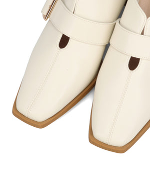 ウッドヒールベルトパンプス/61113