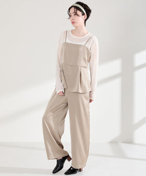 ウッドヒールベルトパンプス/61113