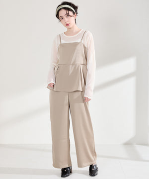 ウッドヒールベルトパンプス/61113