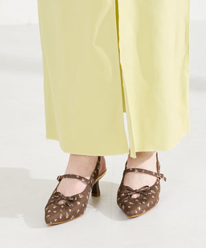 カットデザインストラップパンプス/61114