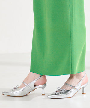 カットデザインストラップパンプス/61114