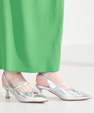 カットデザインストラップパンプス/61114