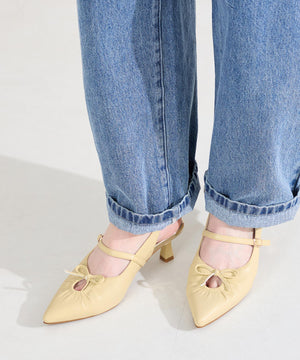 カットデザインストラップパンプス/61114