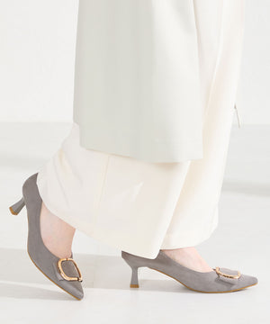 変形リボンモチーフヒールパンプス/61117