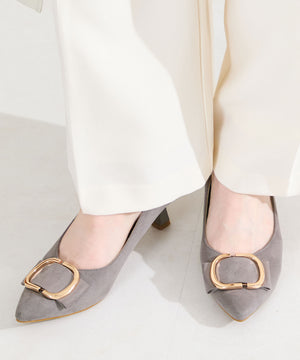 変形リボンモチーフヒールパンプス/61117