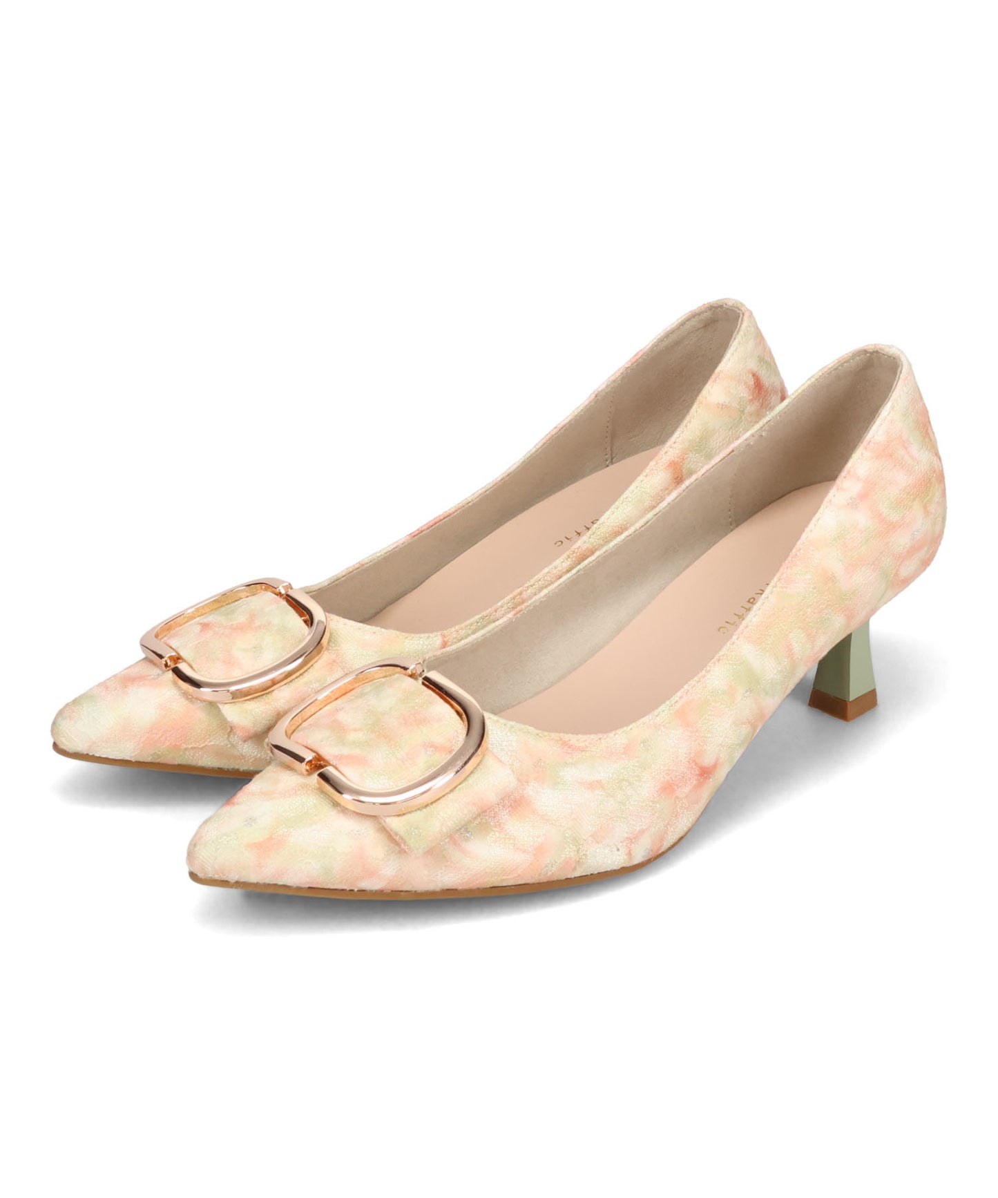 変形リボンモチーフヒールパンプス/61117