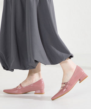 ダブルストラップポインテッドトゥパンプス/61118