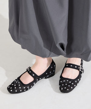 【WEB先行予約/3月下旬発売予定】ビジュー付きシアーメリージェーンパンプス/61120