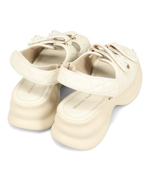 パール×キルティング厚底サンダル/61209