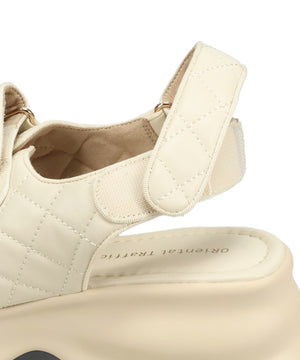 パール×キルティング厚底サンダル/61209