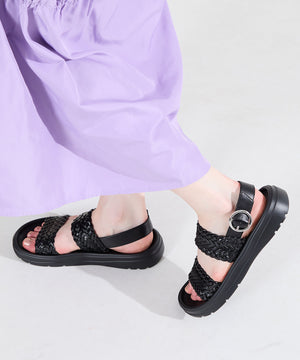 【Fit meサンダル】編みベルトサンダル/61225