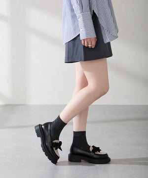 【WEB先行予約/8月下旬発売予定】ビッグリボン厚底ローファー/61310