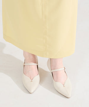 プチメタルパーツストラップヒールパンプス/62102