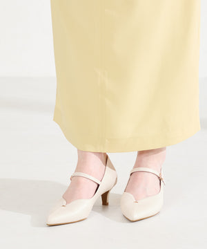 プチメタルパーツストラップヒールパンプス/62102