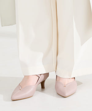 プチメタルパーツストラップヒールパンプス/62102