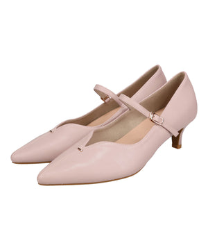 プチメタルパーツストラップヒールパンプス/62102