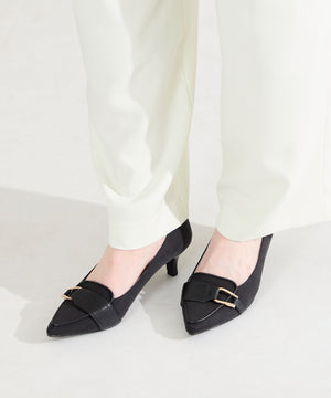 サイドバックルポインテッドトゥパンプス/62104