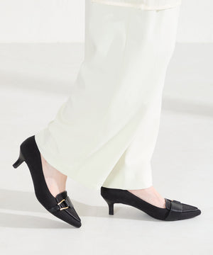 サイドバックルポインテッドトゥパンプス/62104