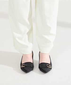 サイドバックルポインテッドトゥパンプス/62104