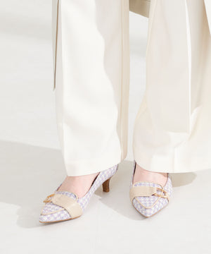 サイドバックルポインテッドトゥパンプス/62104