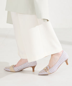 サイドバックルポインテッドトゥパンプス/62104