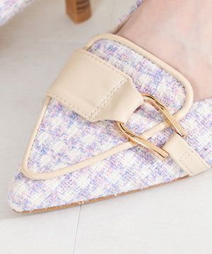 サイドバックルポインテッドトゥパンプス/62104