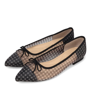 【WEB先行予約/2月下旬発売予定】ギンガムチェックシアーパンプス/62105