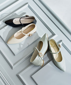 ポインテッドトゥストラップバブーシュ/62106